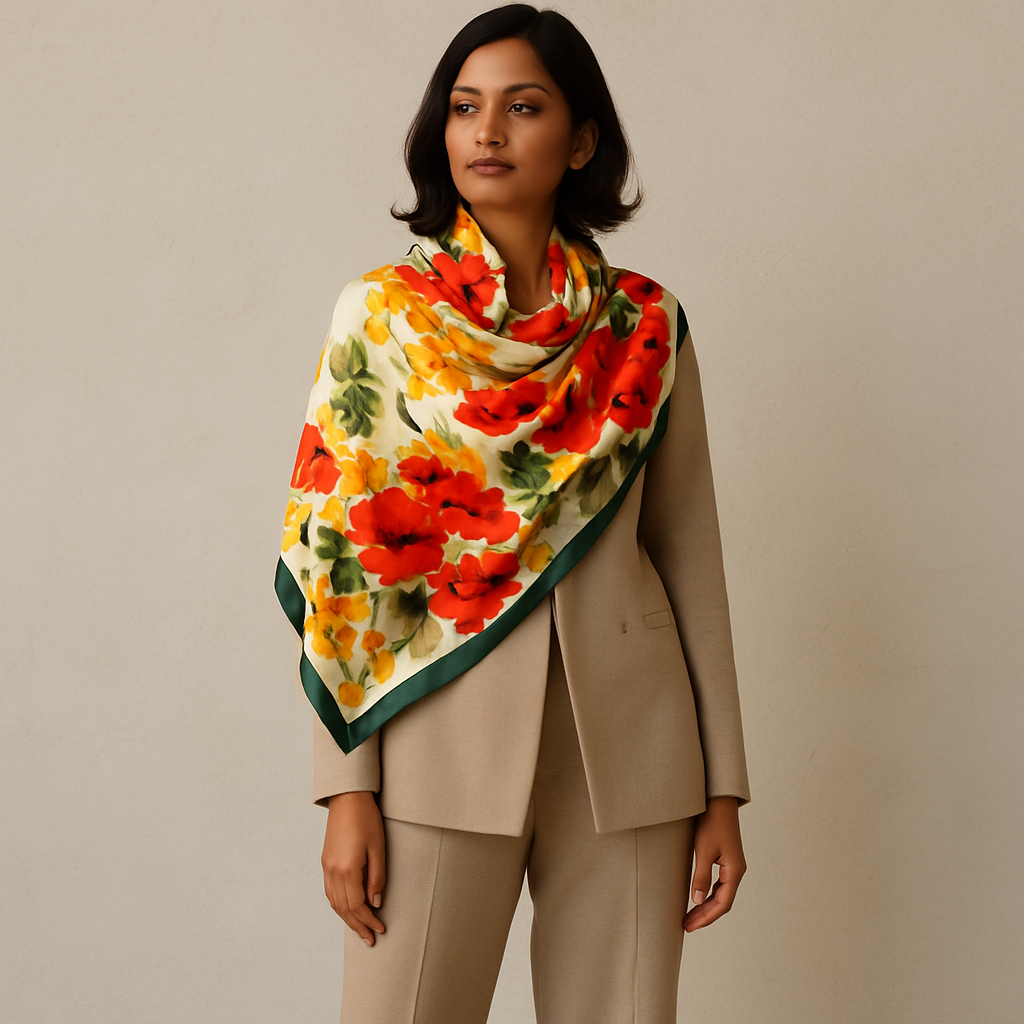 Printed Silk Scarves (90 x180cm) collection at Vintage Velvet