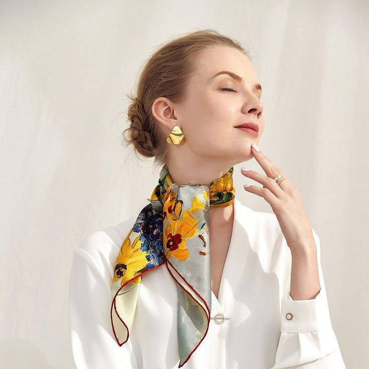 Square Silk Scarves (70cm X 70 cm) collection at Vintage Velvet