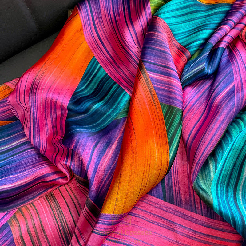 Radiant Ribbon Silk Scarf