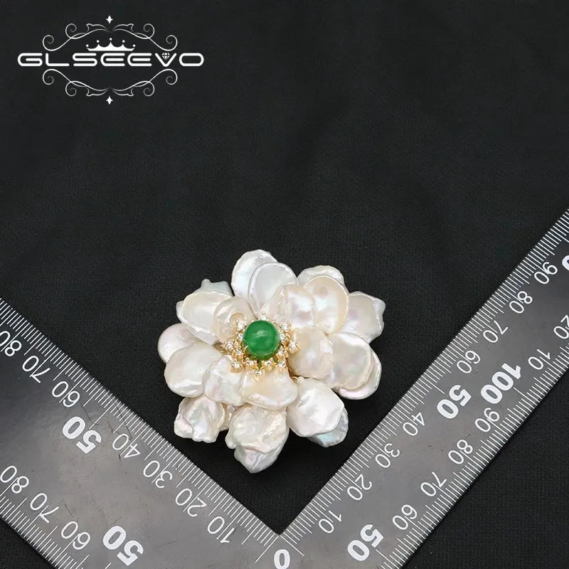 Snowpetal Real Barouque Pearl Brooch