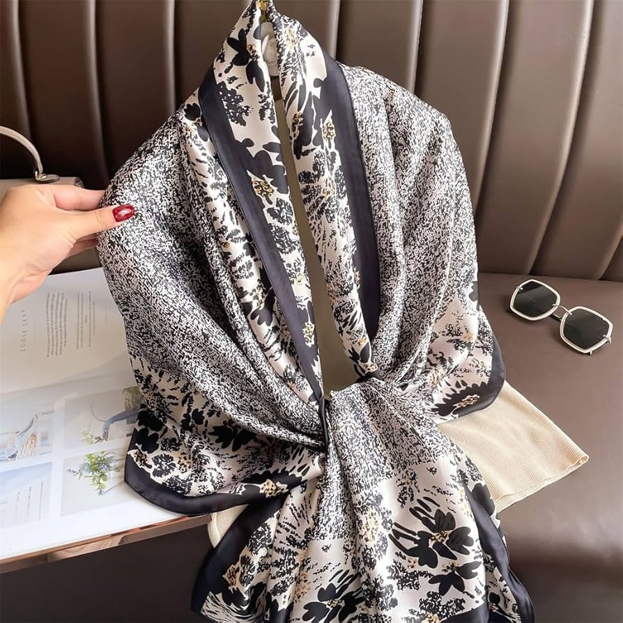 Black Lush Silk stole