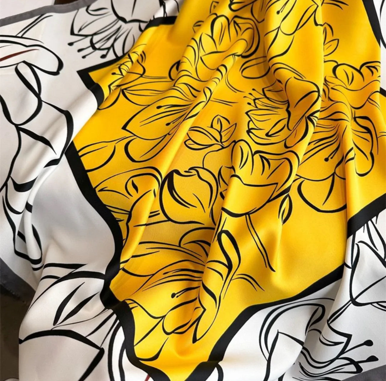 Felt Silk Scarf (90x90cms)