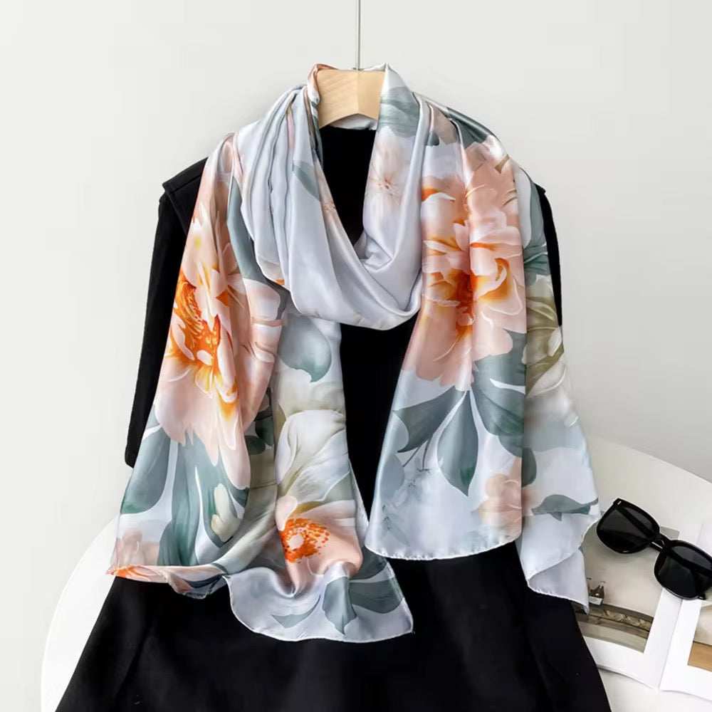 Winter Garden Silk Scarf