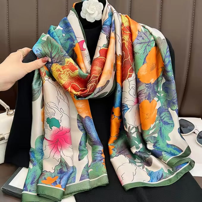 Citron Edge Silk Stole