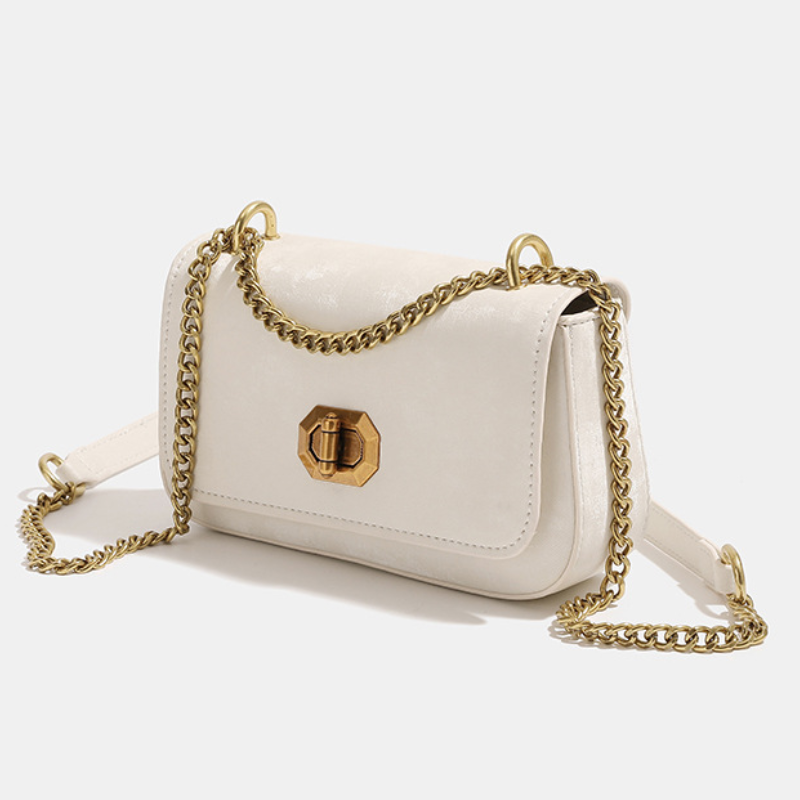 Evangeline Vegan Leather Bag (White)