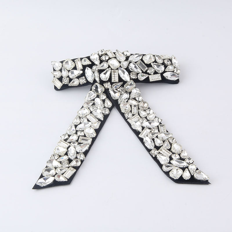 Bow Diamond Hair Clip (Black)