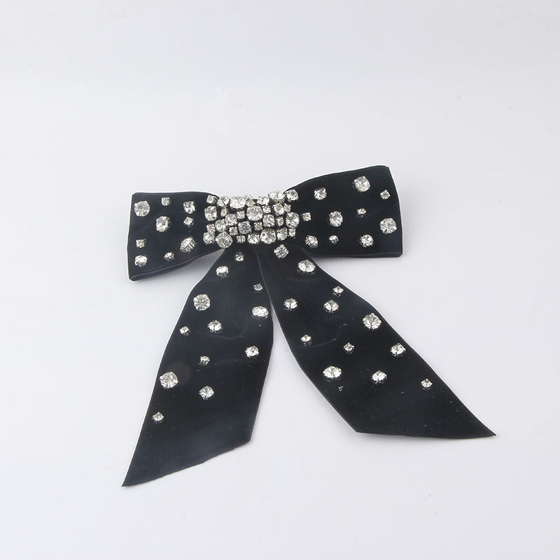 Bow Velvet Hair Clip (Black)