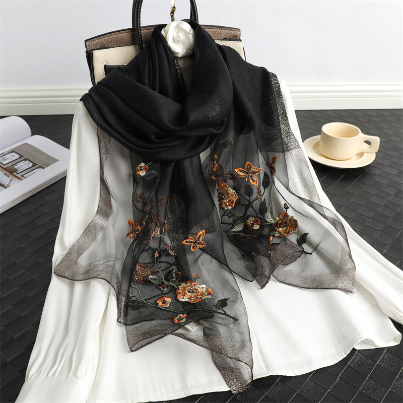 Supreme Raven Embroidered Stole