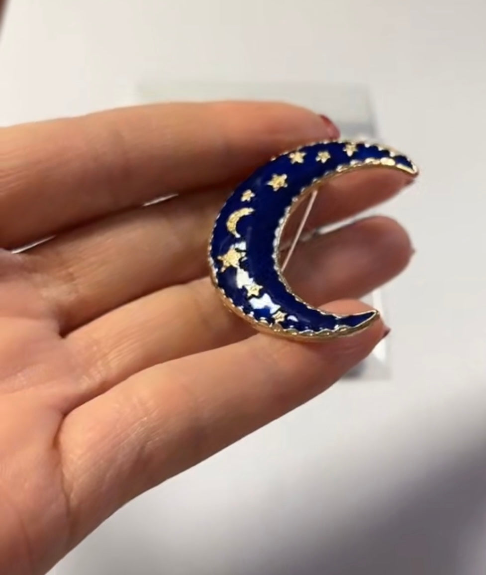 Cresent Moon Brooch