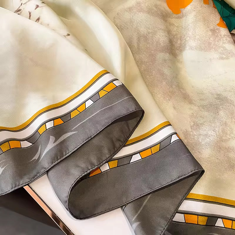 Misty Horizon Silk Scarf