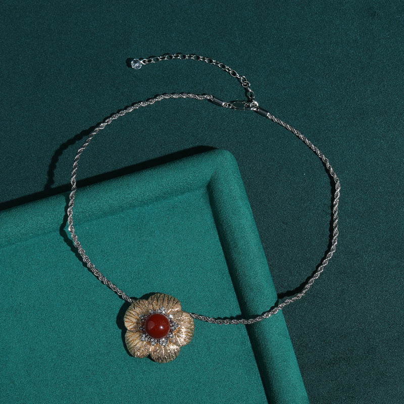 Ruby Garden Antique Necklace