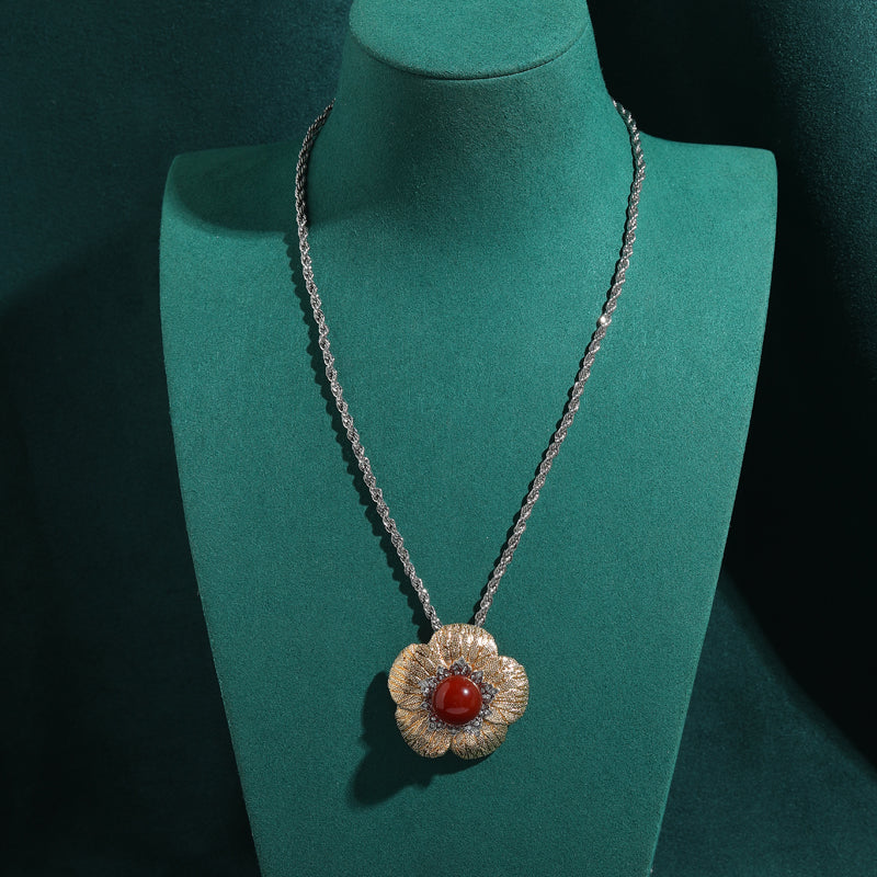 Ruby Garden Antique Necklace