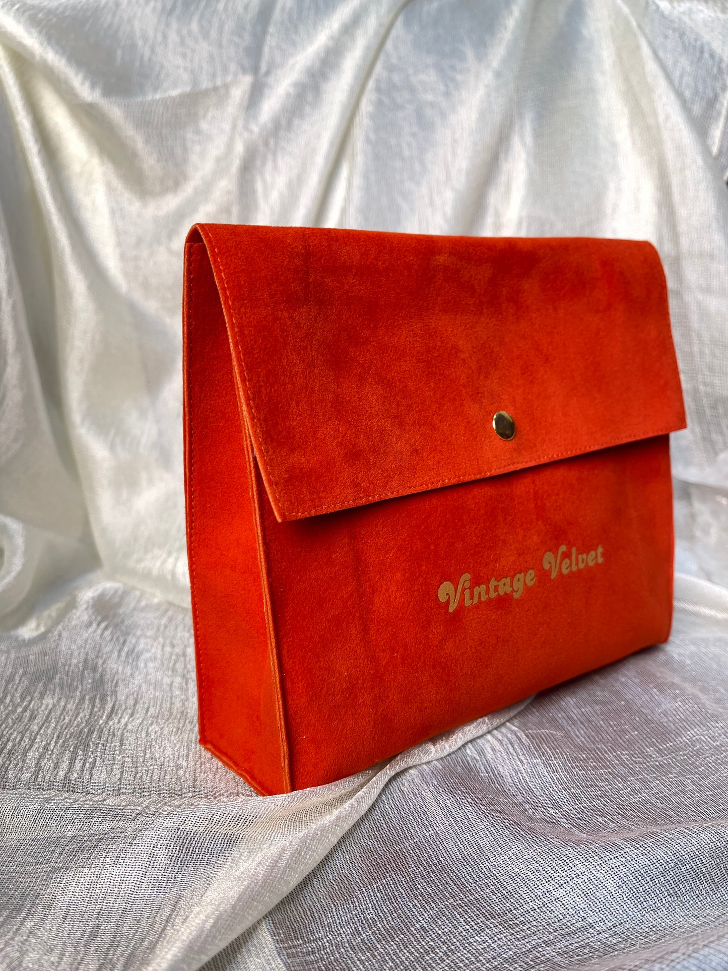 Vintage Velvet Suede Gift Pouch (Rust)