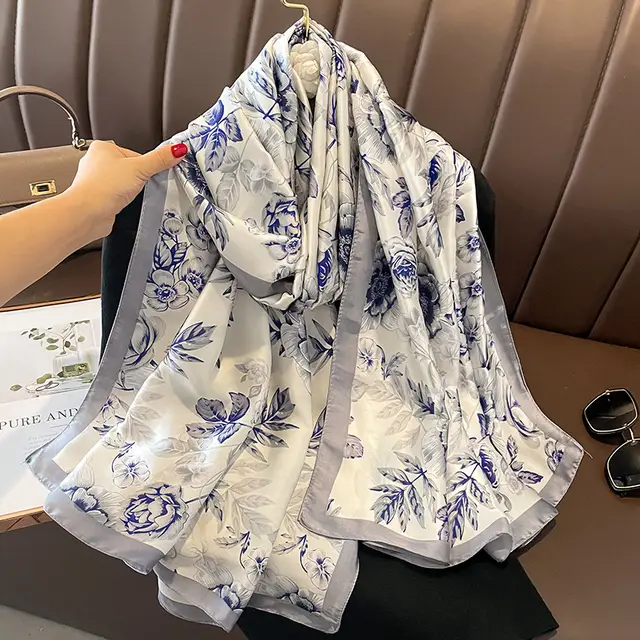 Mist Steel Silk Stole