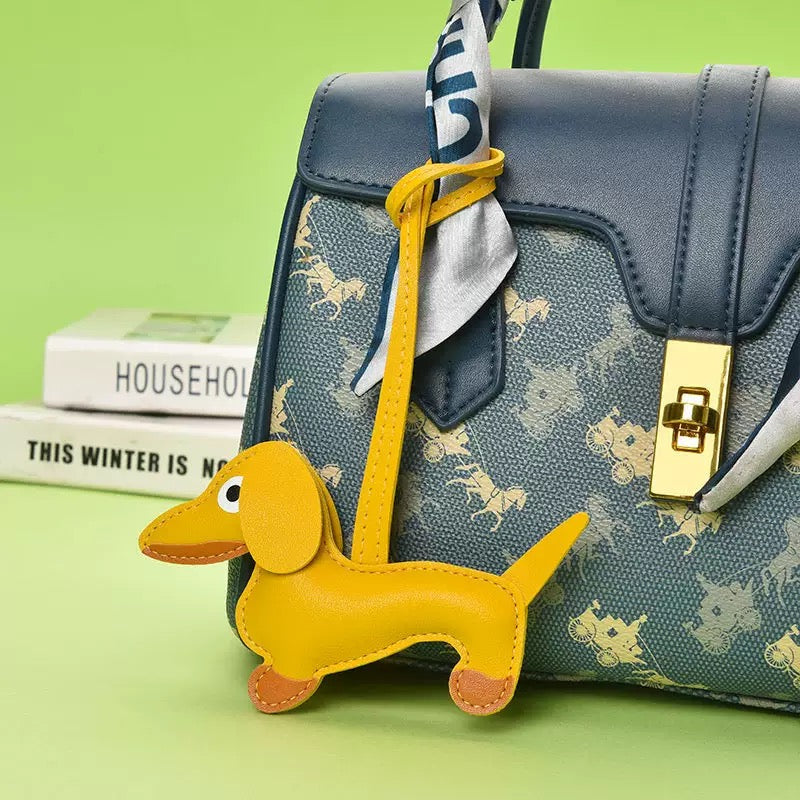 Daxie Leather Dachshund Bag Charm