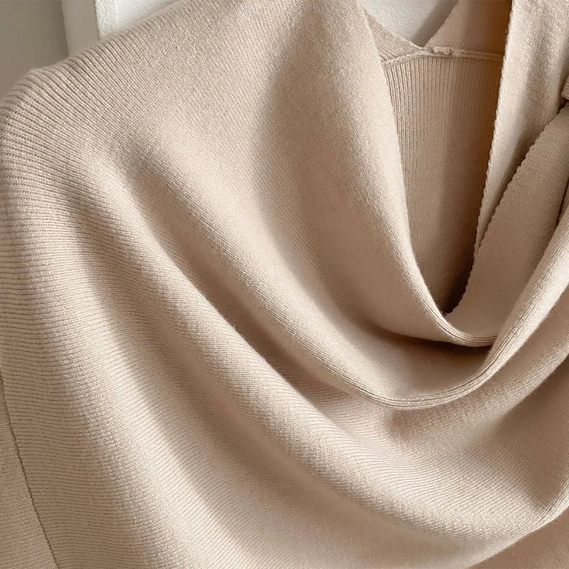 Kaven Beige Poncho