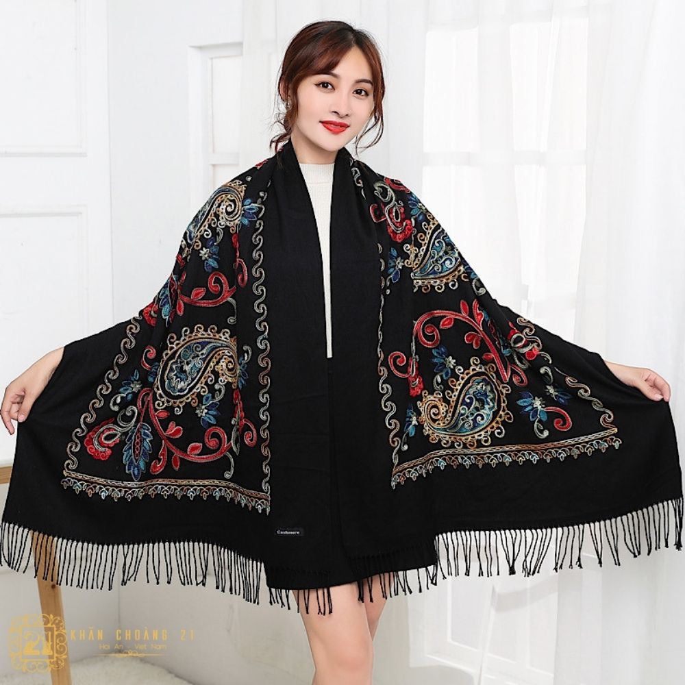 Clarion Raven Rich Pashmina Shawl