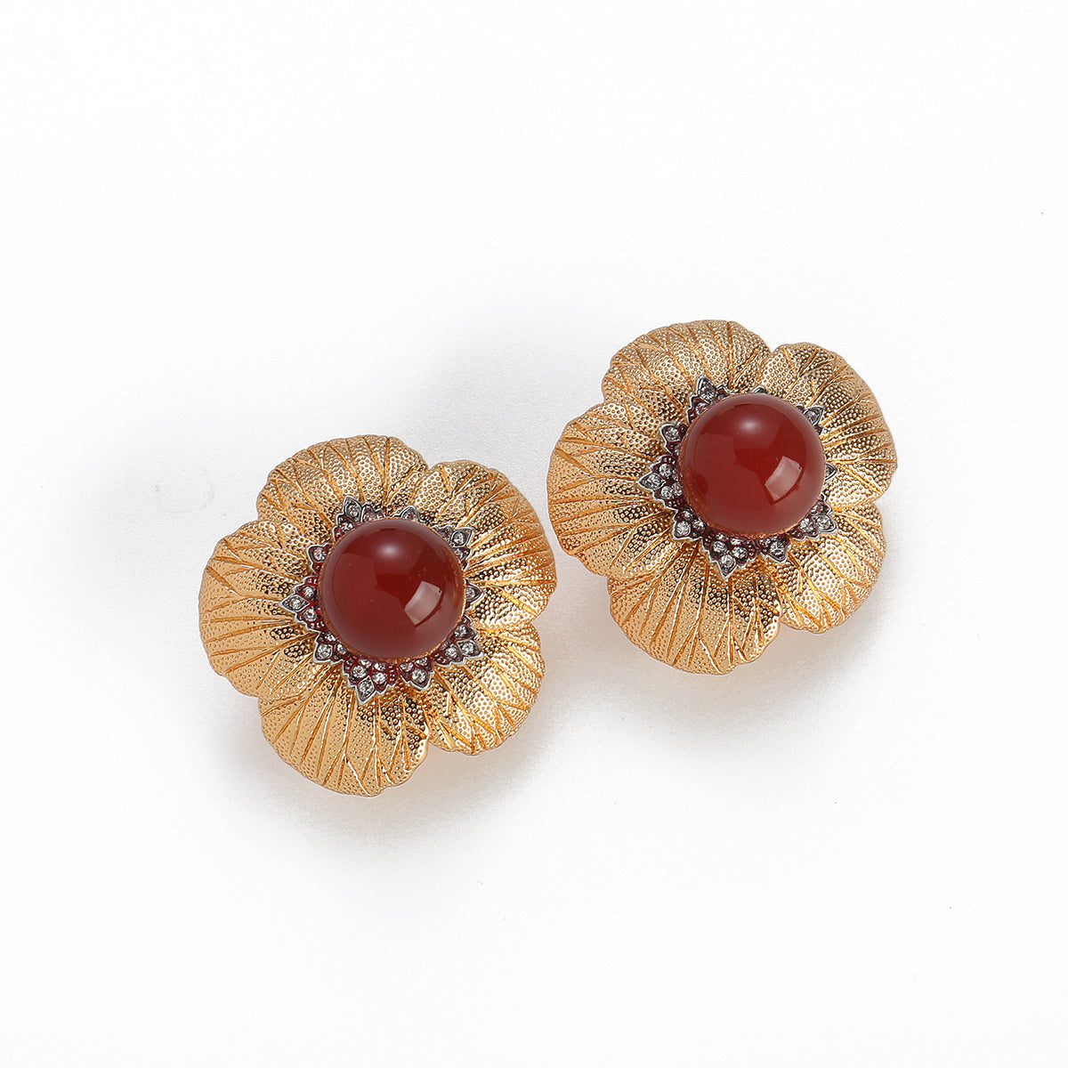 Ruby Garden Antique Earrings