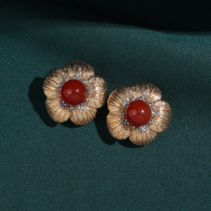 Ruby Garden Antique Earrings