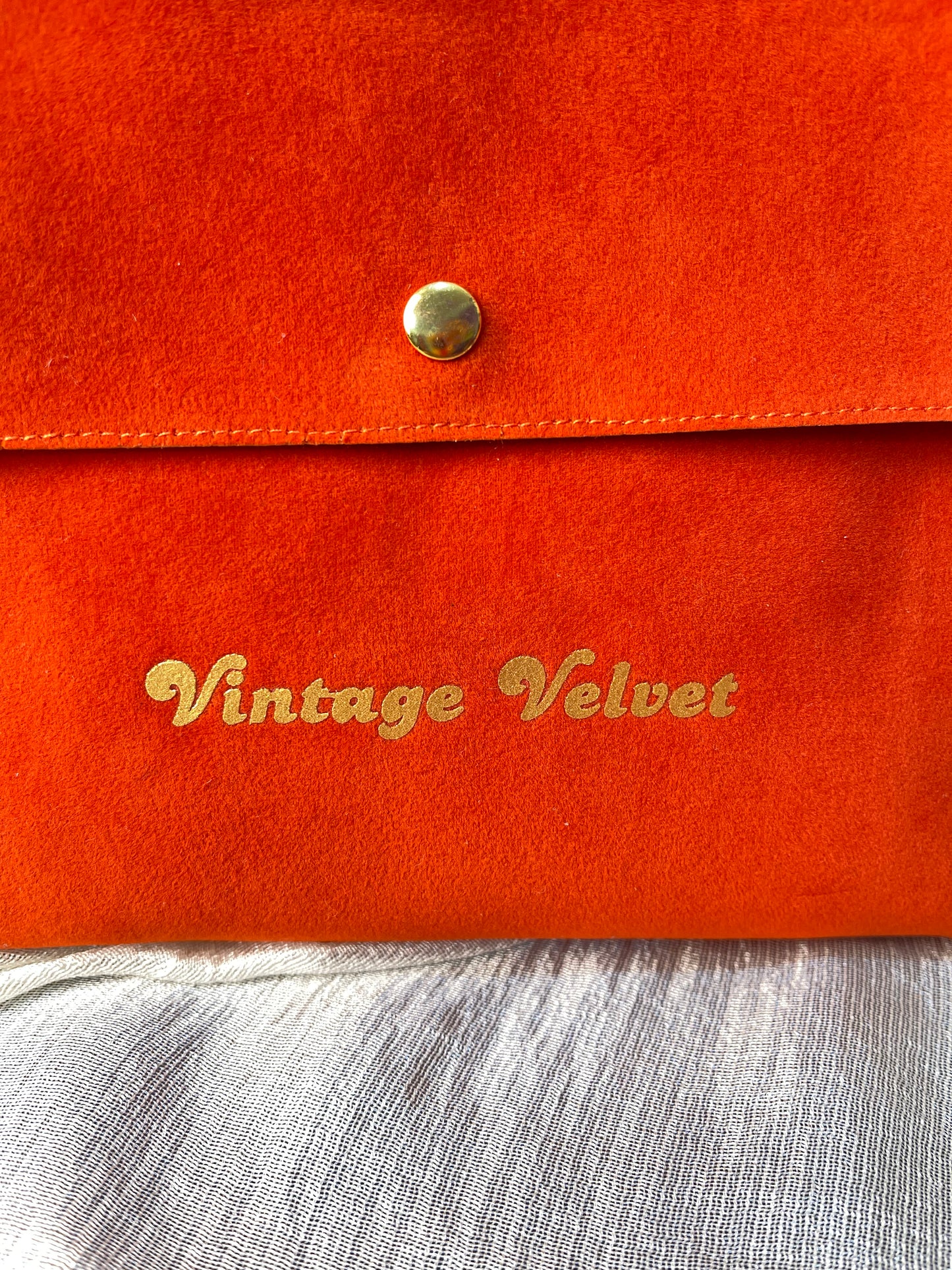 Vintage Velvet Suede Gift Pouch (Rust)