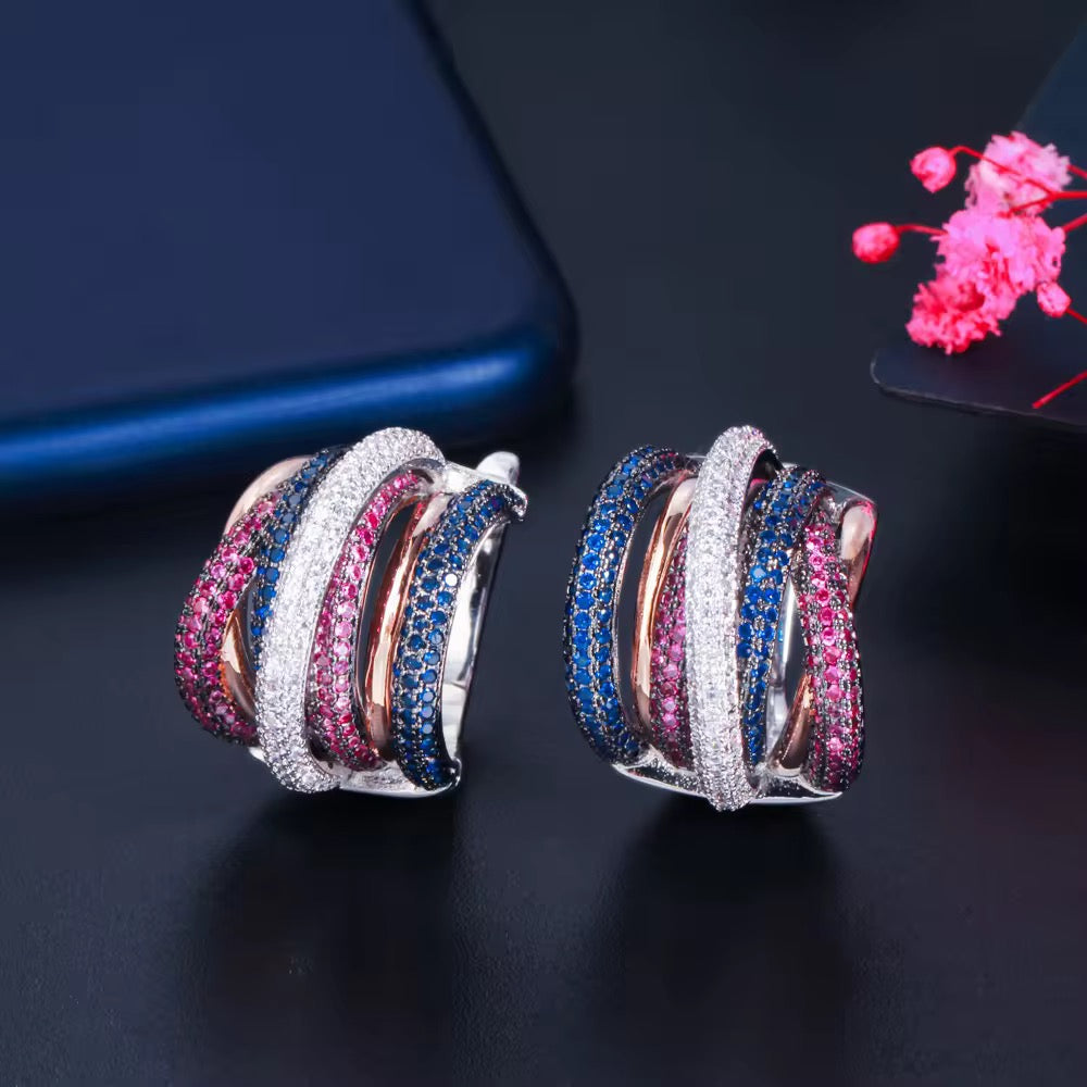 Twisted Pink Hoops