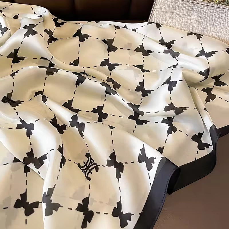 Boxed Bows Silk Scarf