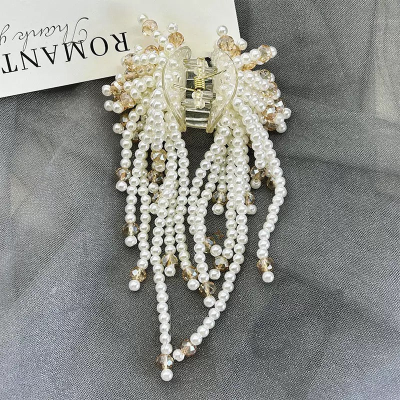 Pearl Cascade Hair Clip