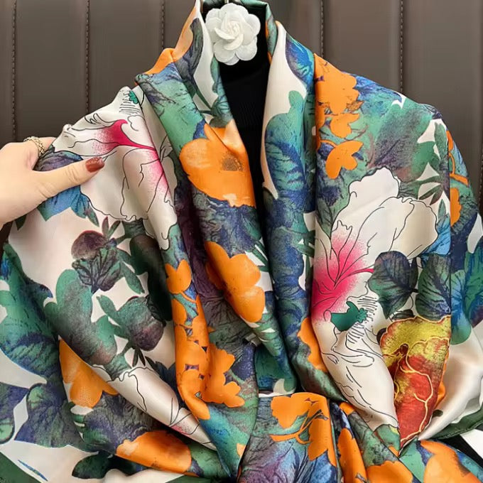 Citron Edge Silk Stole