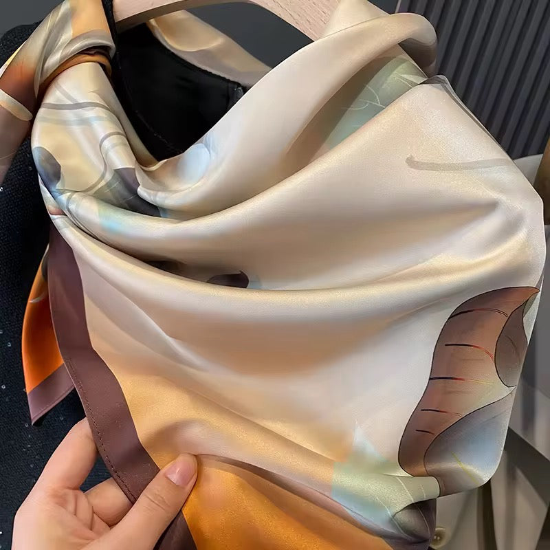 Glowt Double Sided Silk Scarf (90x90cms)
