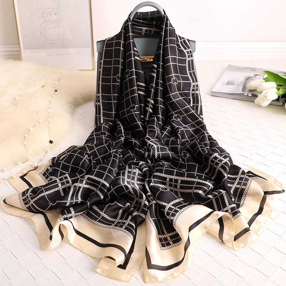 Classic Checks Black stole