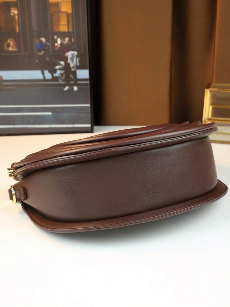 Sculpt Loop Vegan Leather Handbag (Chocolate)