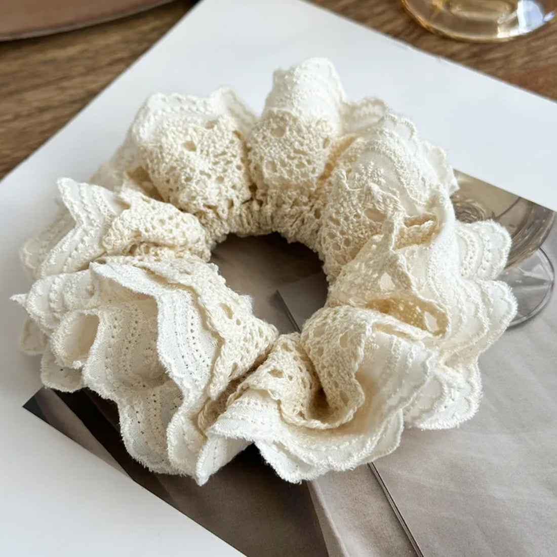 Ella Ivory Scrunchie