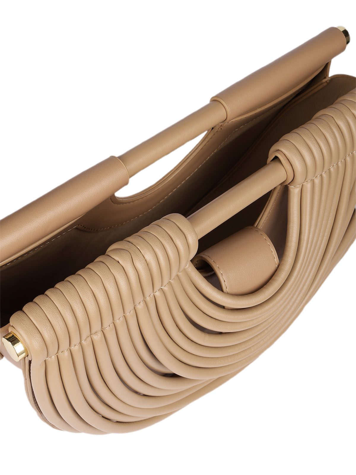 Sculpt Loop Vegan Leather Handbag (Khakhi)