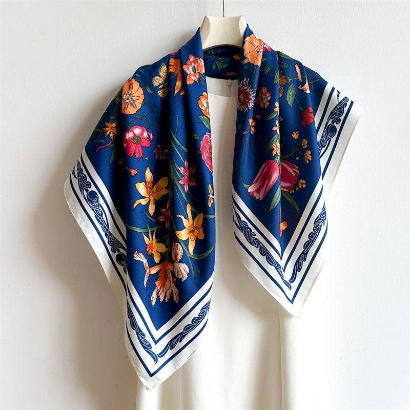 Zari Silk Scarf (90 × 90 cm)
