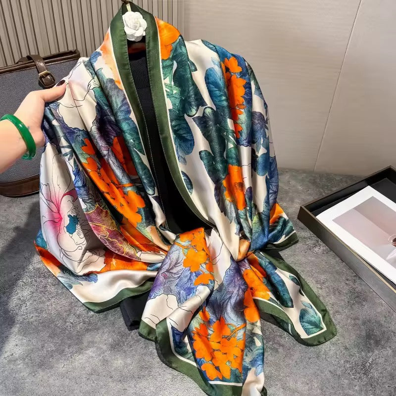 Citron Edge Silk Stole