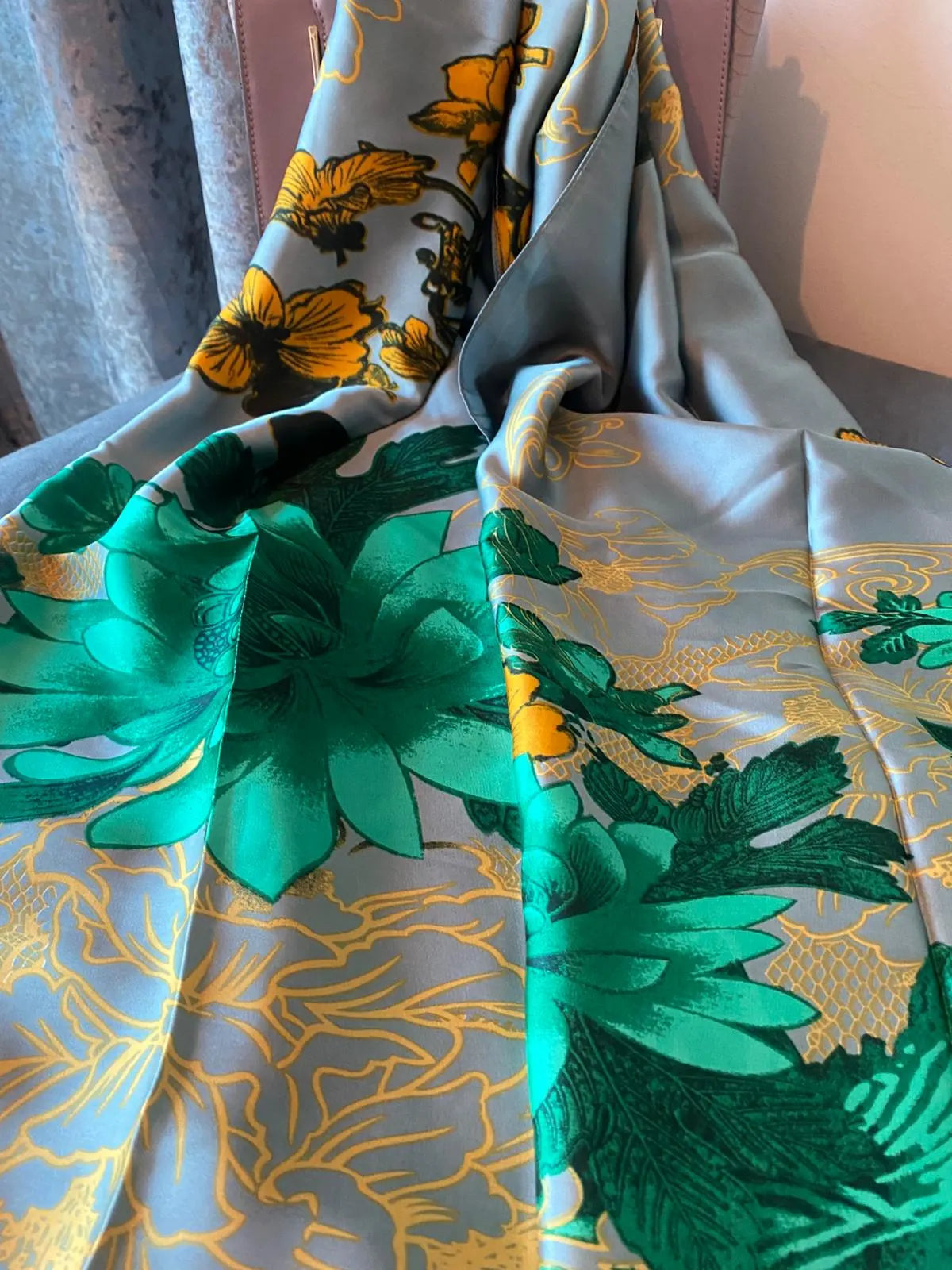 Kiwi Citrine Silk Stole