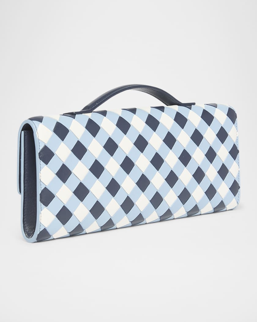 Andrea Vegan Leather Bag (Navy Check)