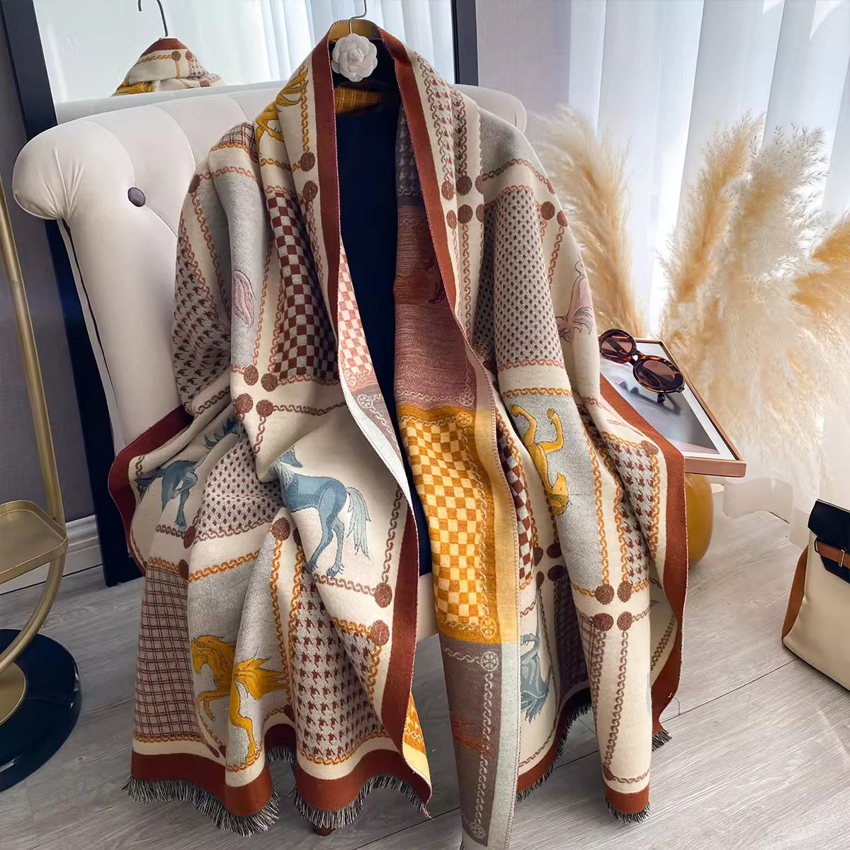 Cozy Checkmate Shawl