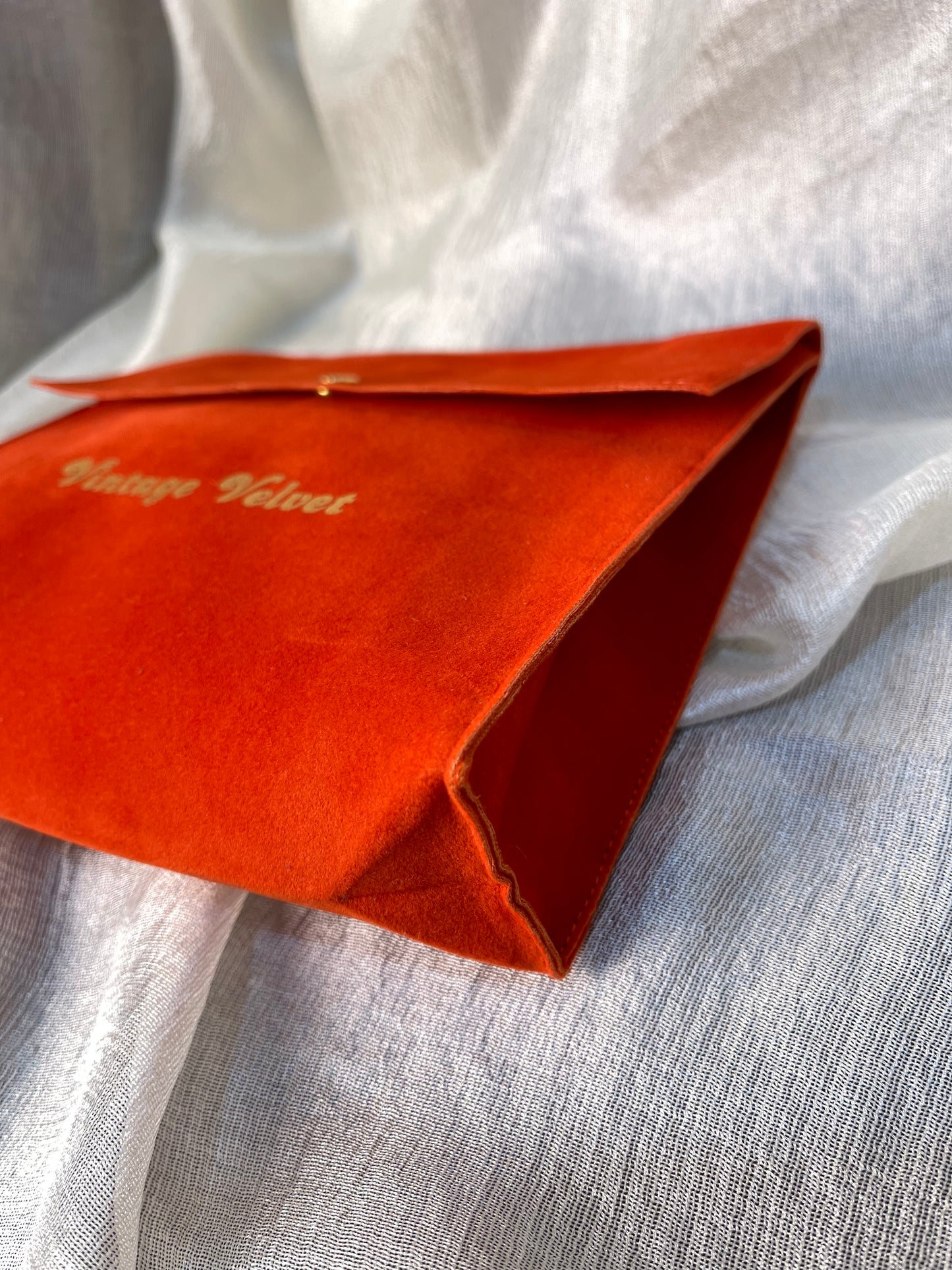 Vintage Velvet Suede Gift Pouch (Rust)