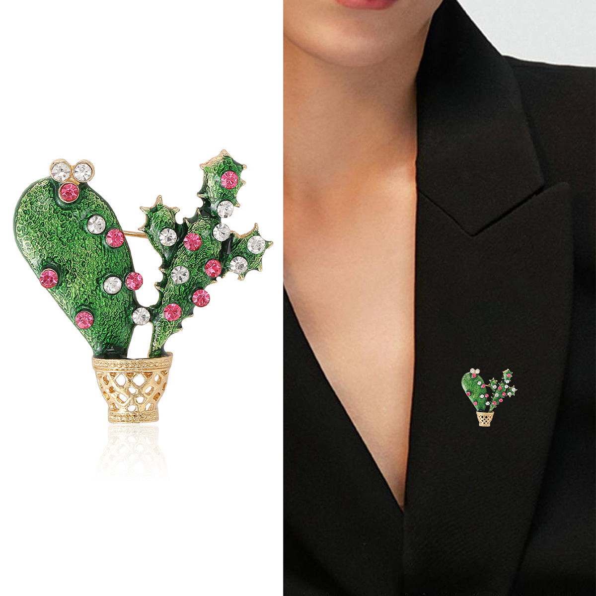Mini Cactus Brooch