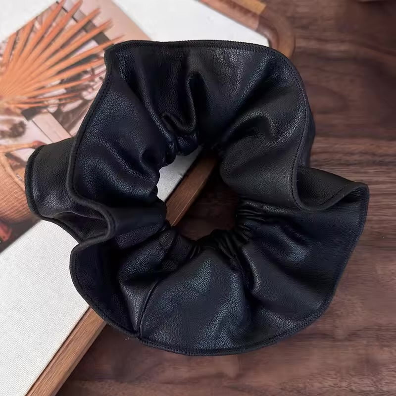 Fleura Leather Scrunchie