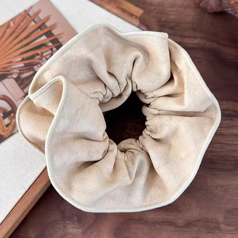 Fleura Leather Scrunchie