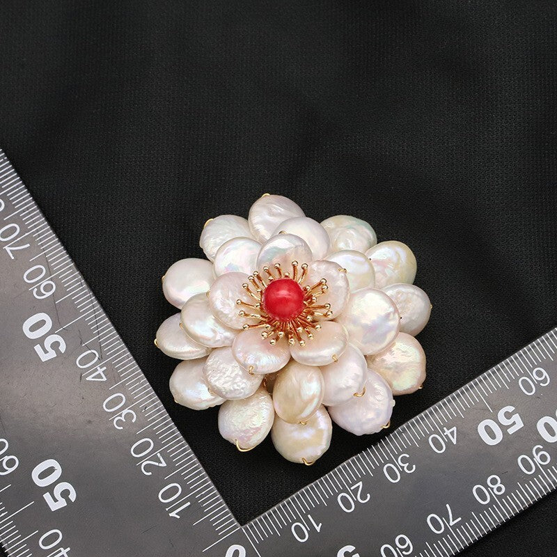 Pearlburst Real Pearl Brooch