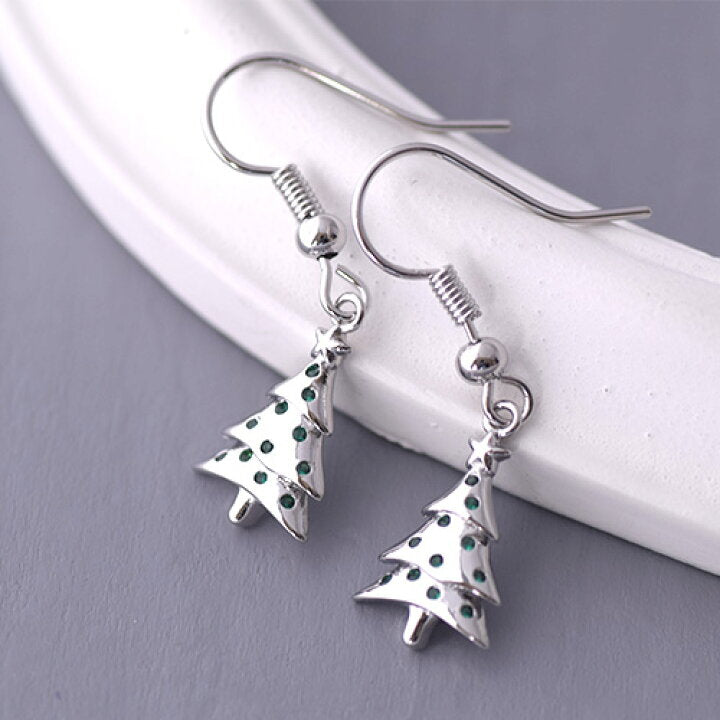 Vetra Christmas Tree Zirconia Earrings