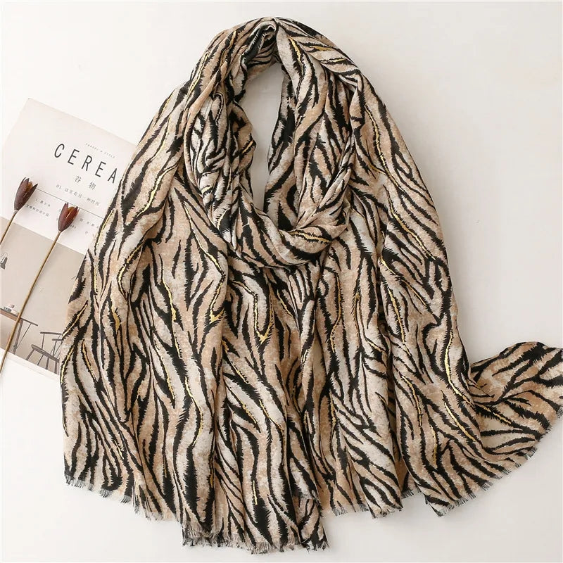 Zebra Zenith Cotton Scarf
