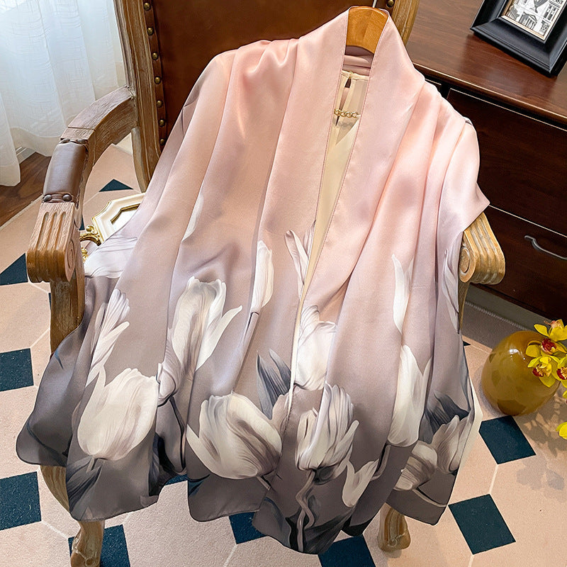 Dusky Bloom Silk Stole