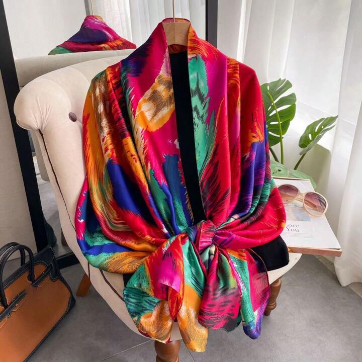 Radiant Forest Silk Scarf