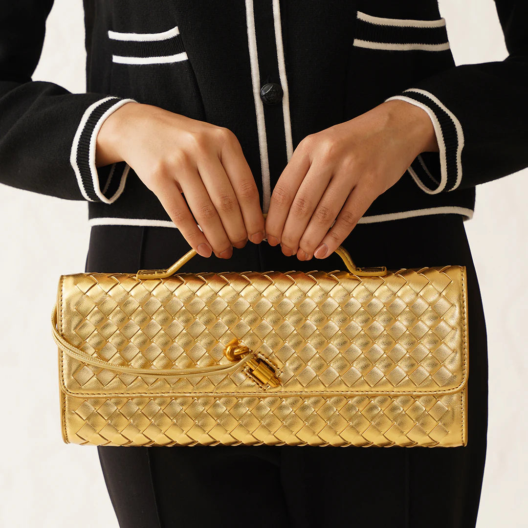 Andrea Vegan Leather Bag (Gold)
