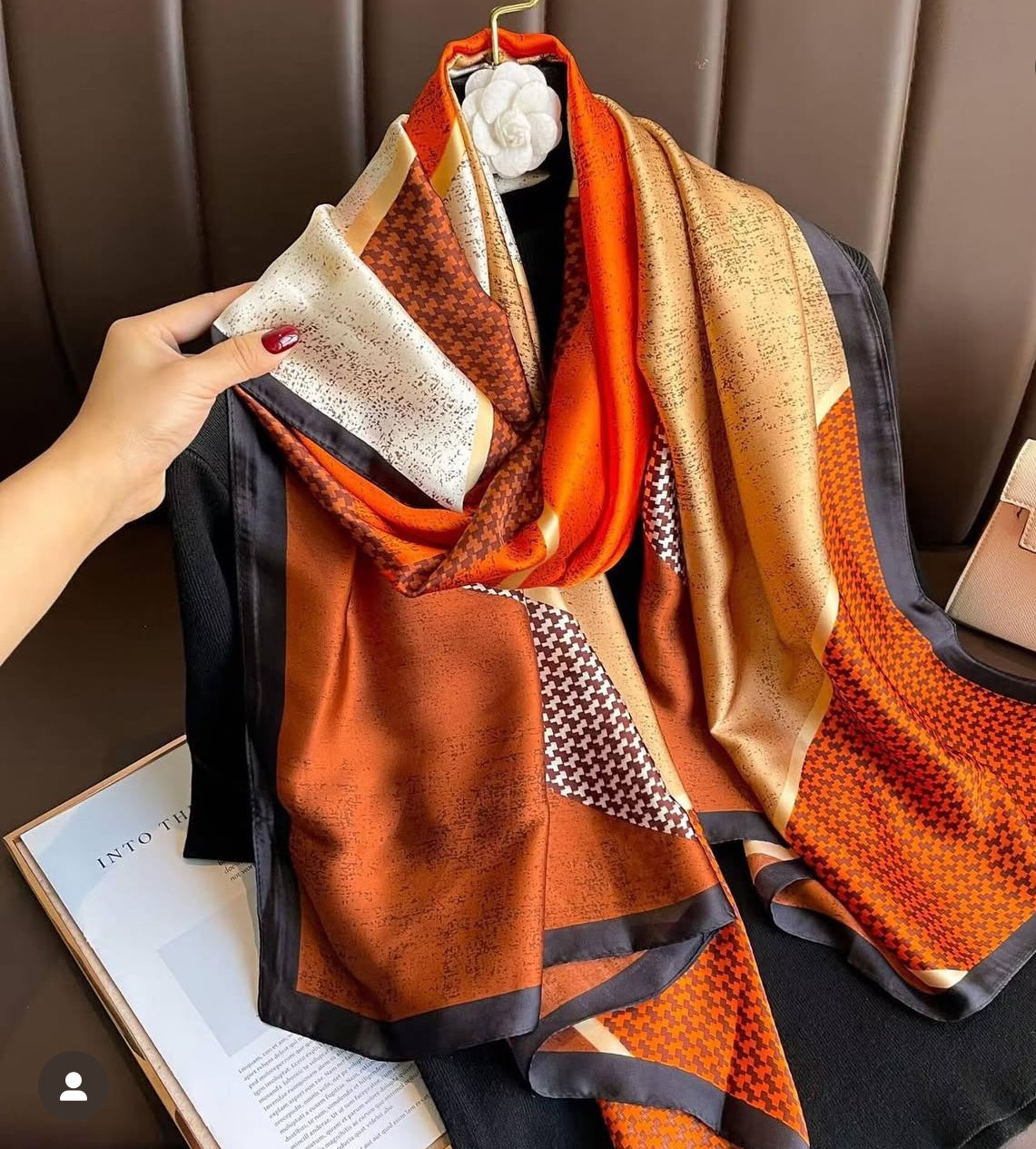 Orange Casper Silk stole