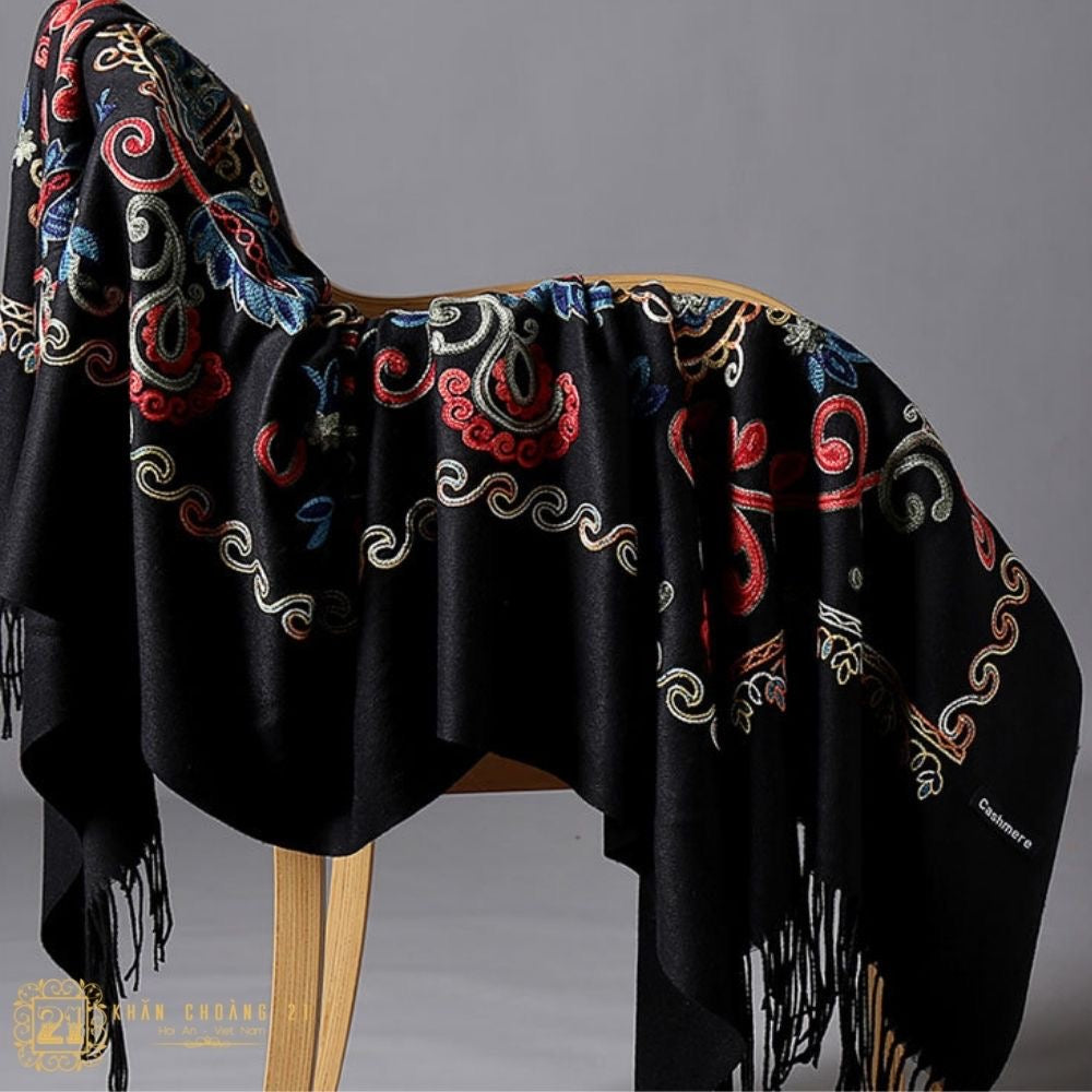 Clarion Raven Rich Pashmina Shawl